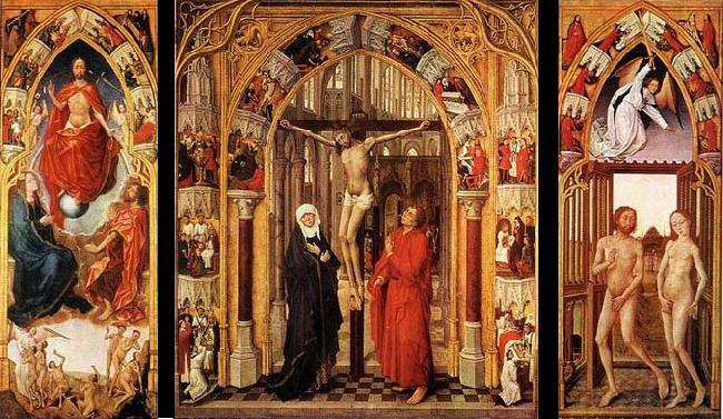 WEYDEN, Rogier van der Triptych of the Redemption oil painting image
